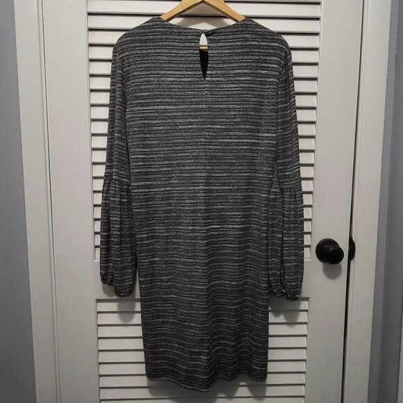 Suite 7 Women's Shift Dress 14 Petite Metallic Black, Silver, Gray Like … - Picture 3 of 8